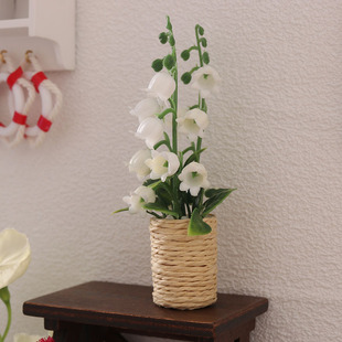 娃屋迷你模型风铃花盆栽dollhouse微缩绿植ob11花卉道具bjd配件