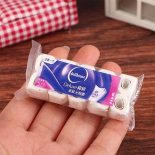 娃娃屋迷你卷纸doullhouse袖珍家居用品配件玩具bjd微缩场景纸巾