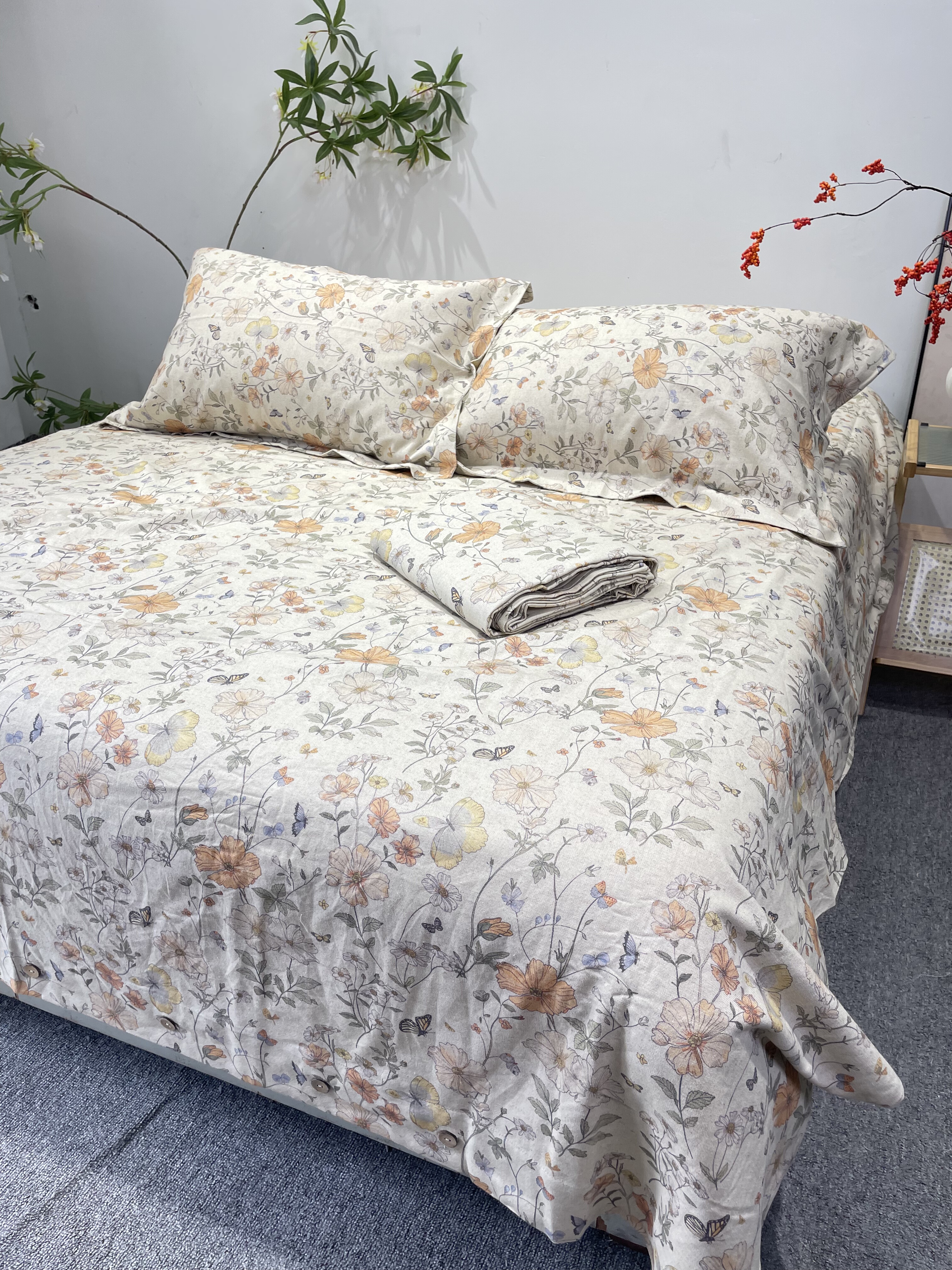 【专享316】新款汉麻加厚四件套印花工艺简约舒适透气床品套件