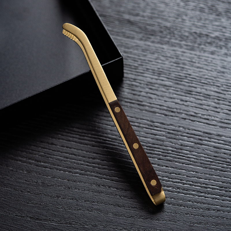 尚器 铜茶夹 六君子高档茶道零配黑檀木花梨木实木纯铜功夫茶具