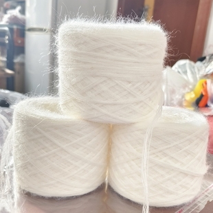6股美丽诺开司米合股羊毛棒针线8股多股羊毛棒针粗外套围巾毛线团
