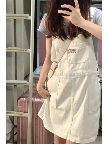 背带裙女春夏新款短裙宽松百搭