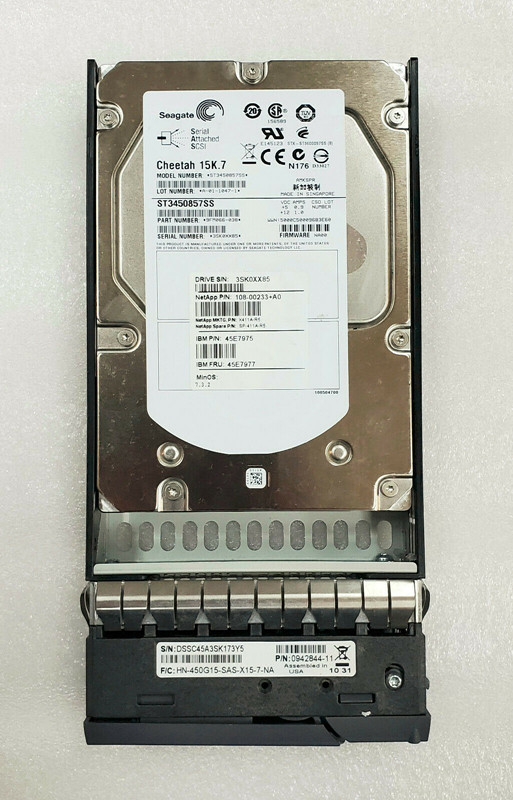 NetApp X411A-R5 450G 15K SAS 3.5硬盘FAS6220 FAS3240 FAS2554