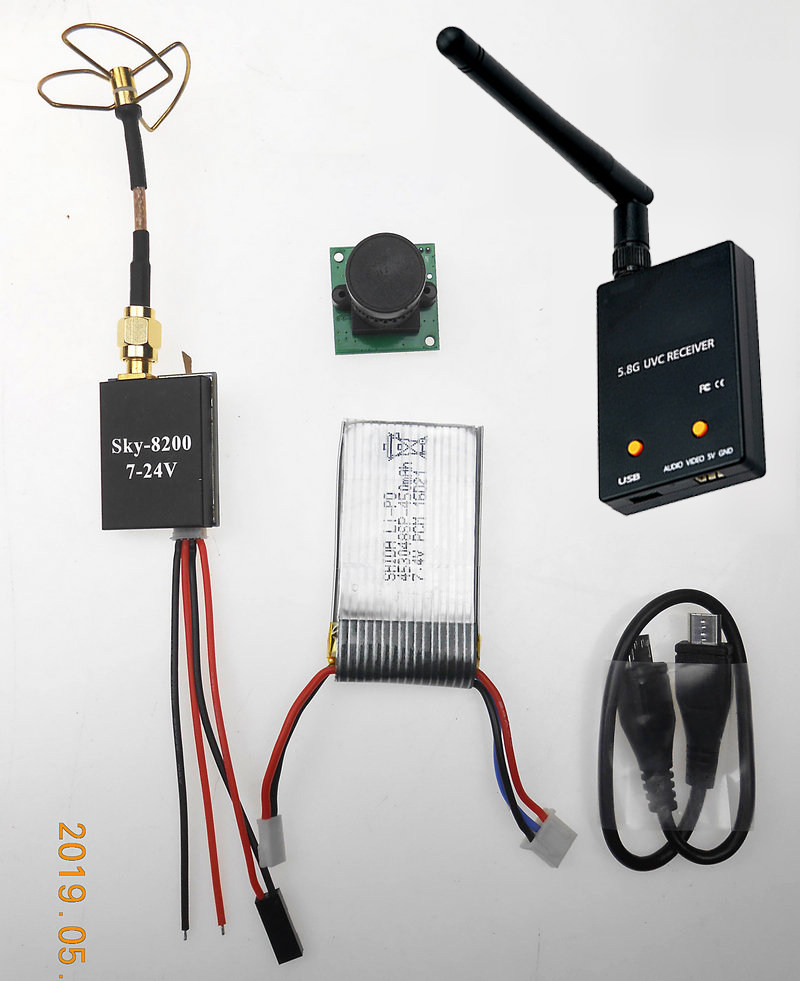 遥控车第一视角fpv 5.8g图传接收机 高清摄像头发射一体机