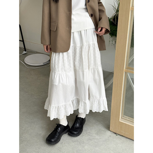 韩系春夏蛋糕裙女a字半身裙