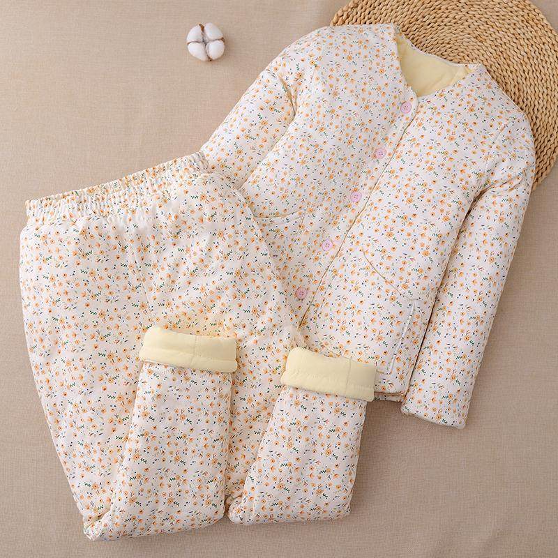 纯棉花女士棉袄棉裤套装可水洗妈妈款贴身内胆居家棉服加厚冬季