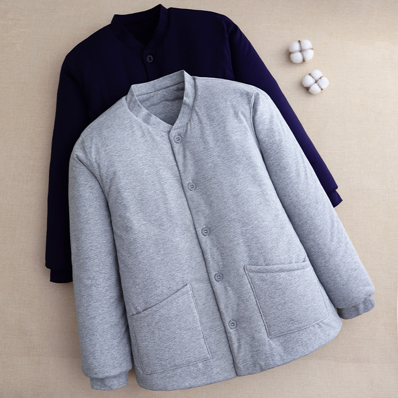 纯棉花男士内胆弹力棉袄爸爸保暖贴身棉服中老年加厚内穿棉衣冬季