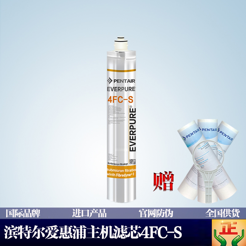 滨特尔爱惠浦原装进口净水器滤芯家用厨房自来水直饮活性炭4FC-S