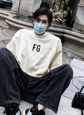 FEAR OF GOD复线ESSENTIALS夏季棉质T恤FG反光圆领短袖宽松大码