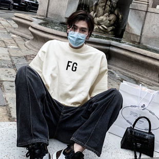 宽松大码 FEAR 棉质T恤FG反光圆领短袖 GOD复线ESSENTIALS夏季