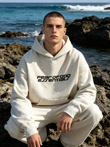 FOG FEAR OF GOD ESSENTIALS硅胶字母90'S连帽卫衣秋冬款男女