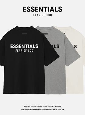 FOG复线ESSENTIALS前后LOGO圆领美式夏短袖T恤男宽松25SS半袖TEE