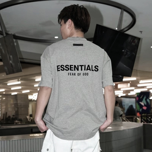 印花高街潮牌宽松情侣短袖 GOD复线ESSENTIALS美式 T恤男夏 FEAR