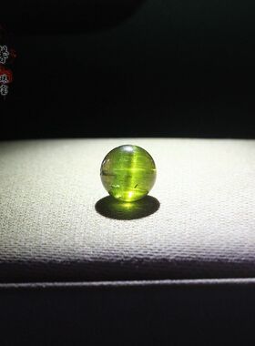 天然老料碧玺电眼猫眼成线圆隔珠