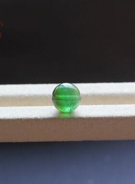 天然碧玺祖母绿色圆珠隔珠
