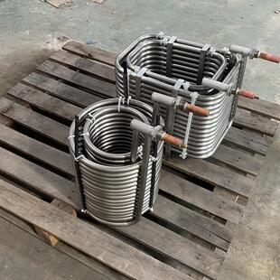 60P匹冷水机制冷盘管热交换器 304不锈钢盘管蒸发器3P5P10P20