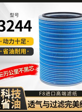 K3244空气滤芯适配江淮格尔发顺畅牵引车劲畅S红岩杰狮空滤清器格
