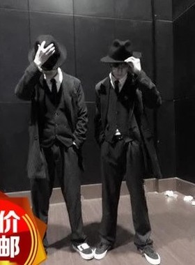 Popping机械舞boogaloo西服Lockin表演POPPIN西装外套Hip-Hop街舞