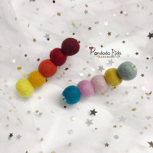 立体毛毛虫可爱风儿童发夹