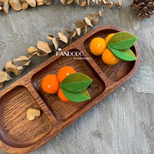 ins同款手工小橘子发夹