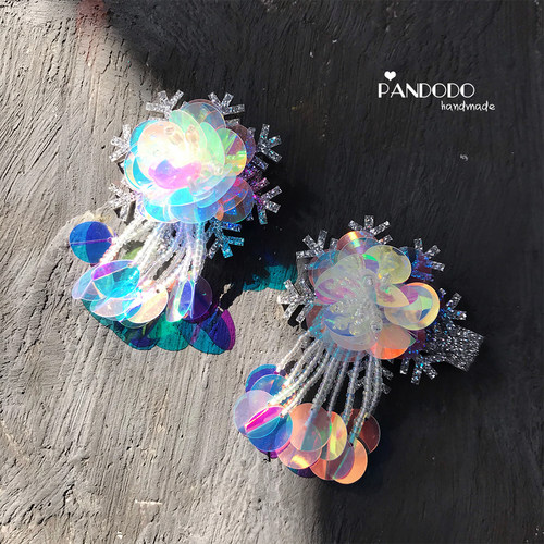 pandodo独家原创重工雪花发饰