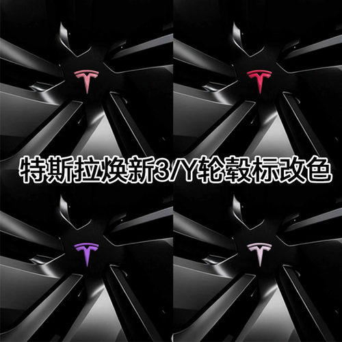 适用特斯拉model3/X/S/Y轮毂盖焕新轮胎帽18螺丝中心盖标19寸改装