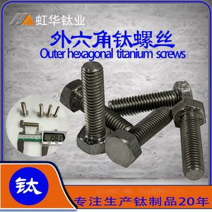 厂家直销M6外六角TA2纯钛螺丝钛合金TC4螺钉定制钛耐腐蚀国标螺栓