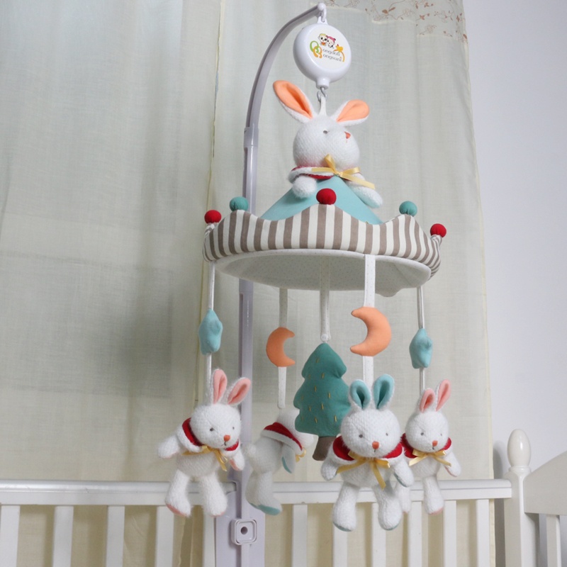 新生儿床铃宝宝音乐旋转床头铃婴儿床铃音乐旋转床挂摇铃安抚玩具