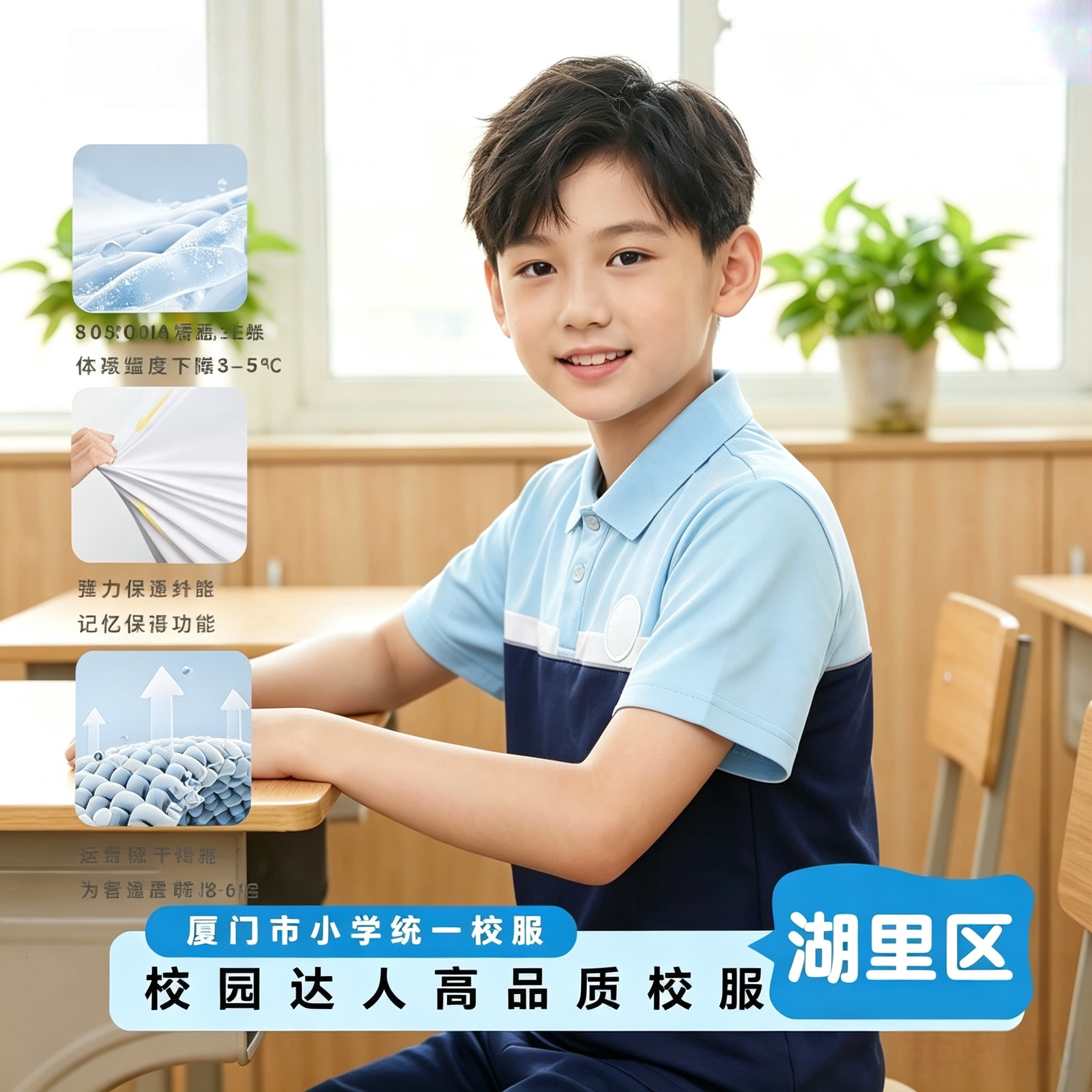 校园达人厦门湖里小学生夏季校服
