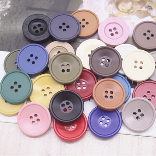 高档纽扣黑白米色外套毛衣扣羊绒双面毛呢扣风衣圆大衣女树脂扣子