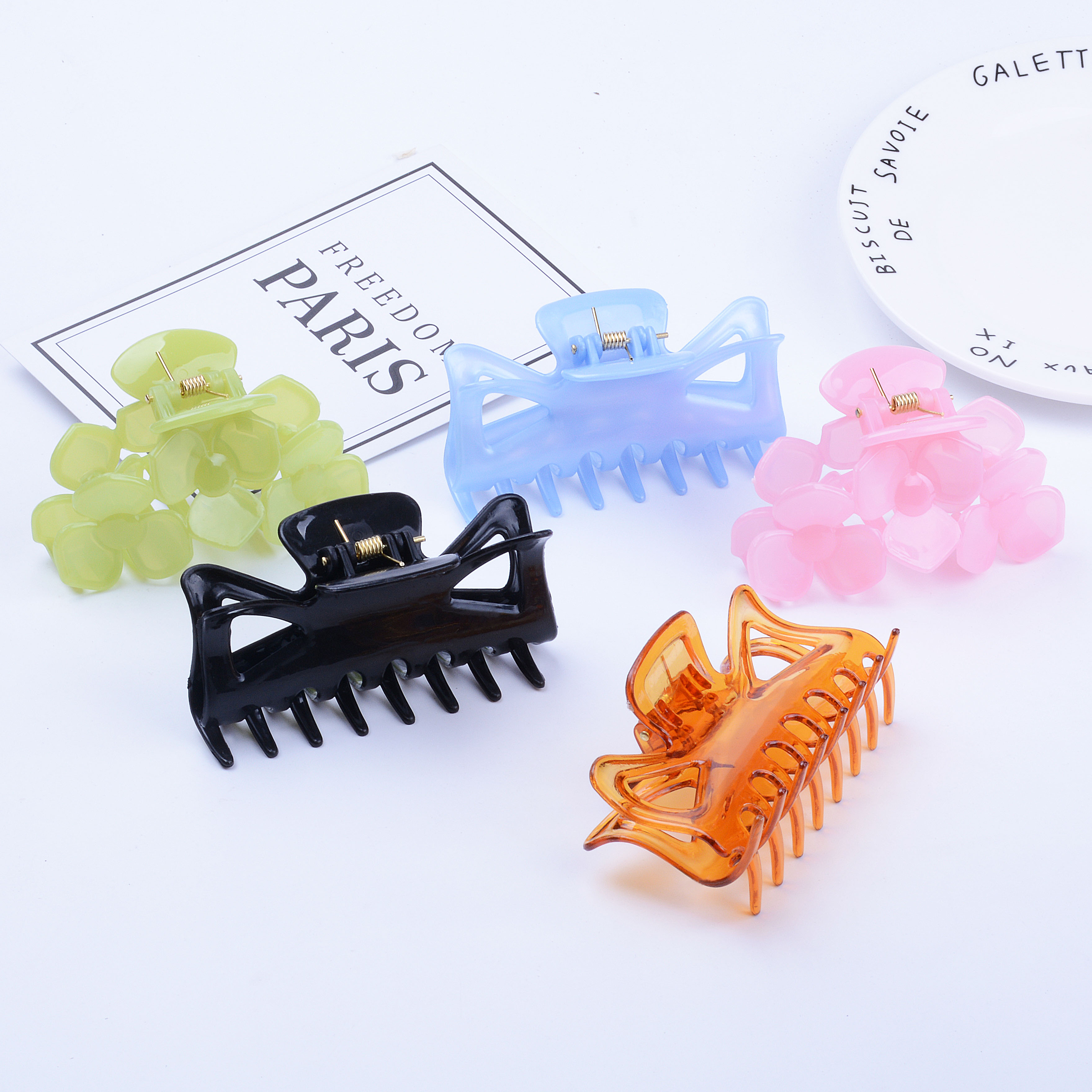 日韩大发夹亚克力洗脸头饰