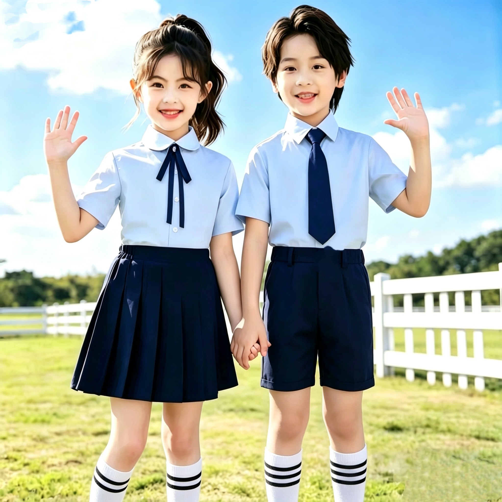 儿童校服夏季幼儿园班服毕业拍照服小学生诗词朗诵合唱比赛演出服