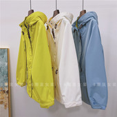 款 高端复合尼龙撞色防风防水短款 休闲连帽风衣外套冲锋衣女春秋季
