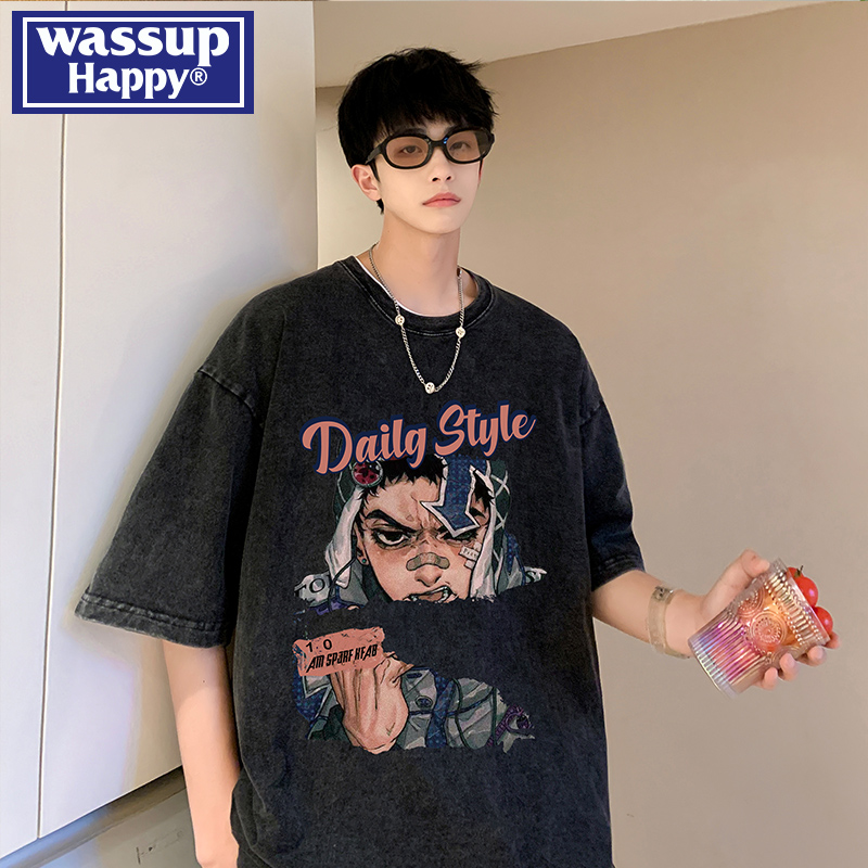 潮流百搭T恤wassuphappy