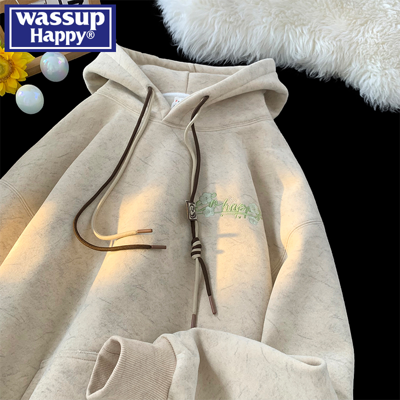 wassuphappy潮流连帽卫衣
