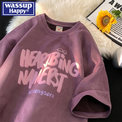 wassuphappy短袖t恤潮流百搭