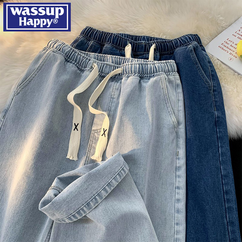 牛仔裤wassuphappy潮流百搭