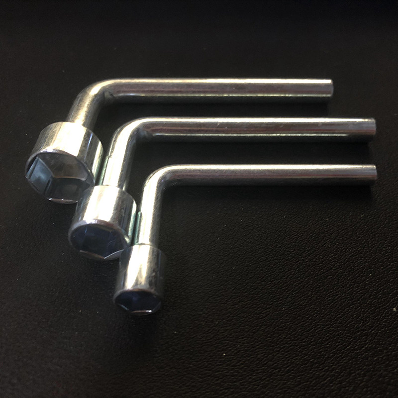 套筒扳手l型烟斗轮胎套筒滑板车轮滑冰鞋随车七字扳手8mm10mm13mm