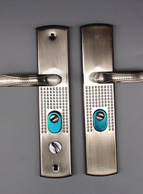 防盗门把手锁具黑金执手锁铝合金门锁拉手一付面板包邮标准孔距