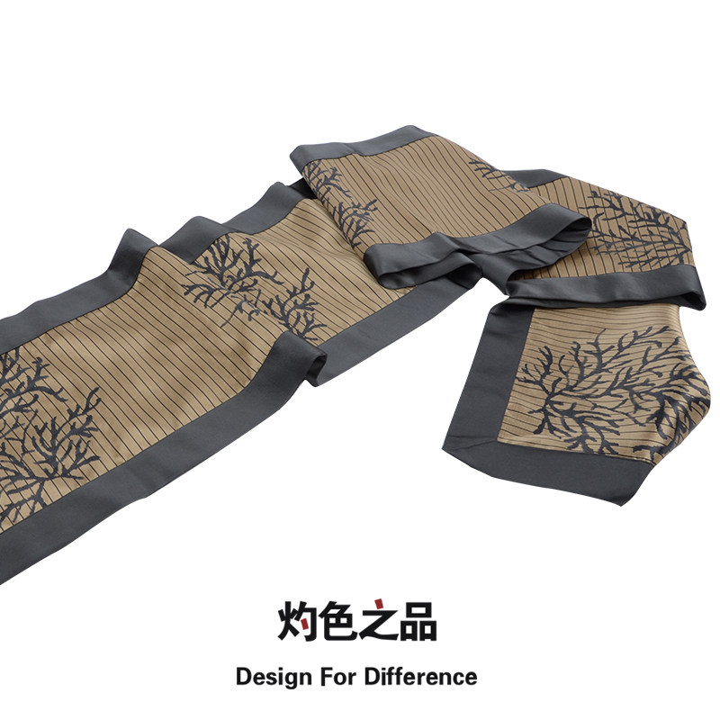 中式东南亚禅意桌旗长条简约轻奢现代桌布茶几桌旗酒店床旗床尾巾
