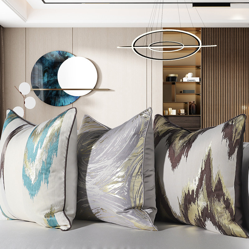 新中式轻奢沙发床头客厅靠垫大靠背客厅抱枕套简约现代时尚不含芯