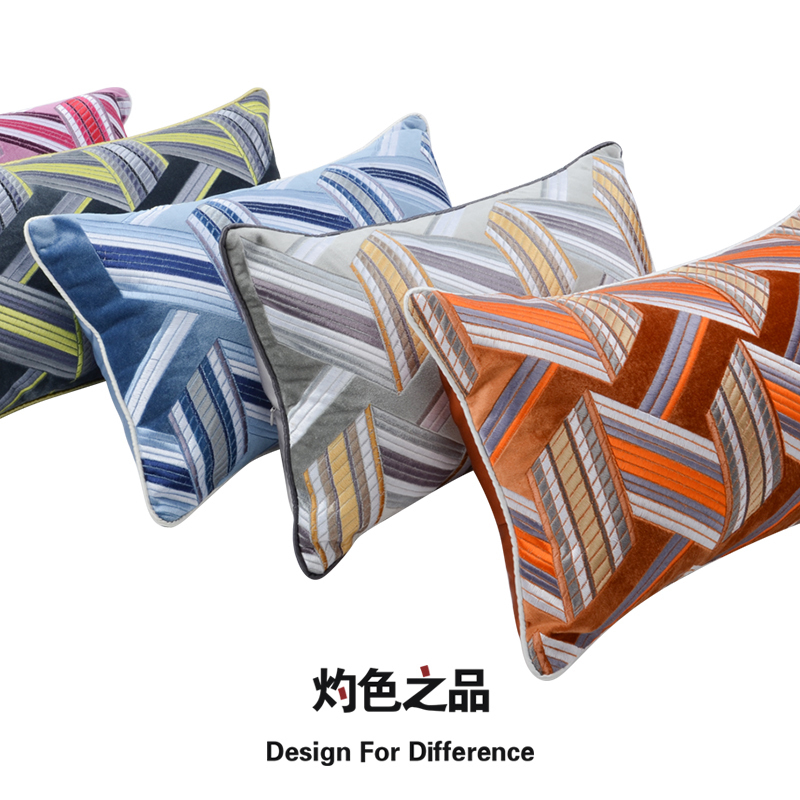 绒绣花美式欧式轻奢抱枕抱枕靠枕