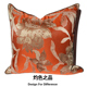 欧式 橙色缎面简约客厅沙发床头枕头靠枕套靠垫抱枕方形大靠背
