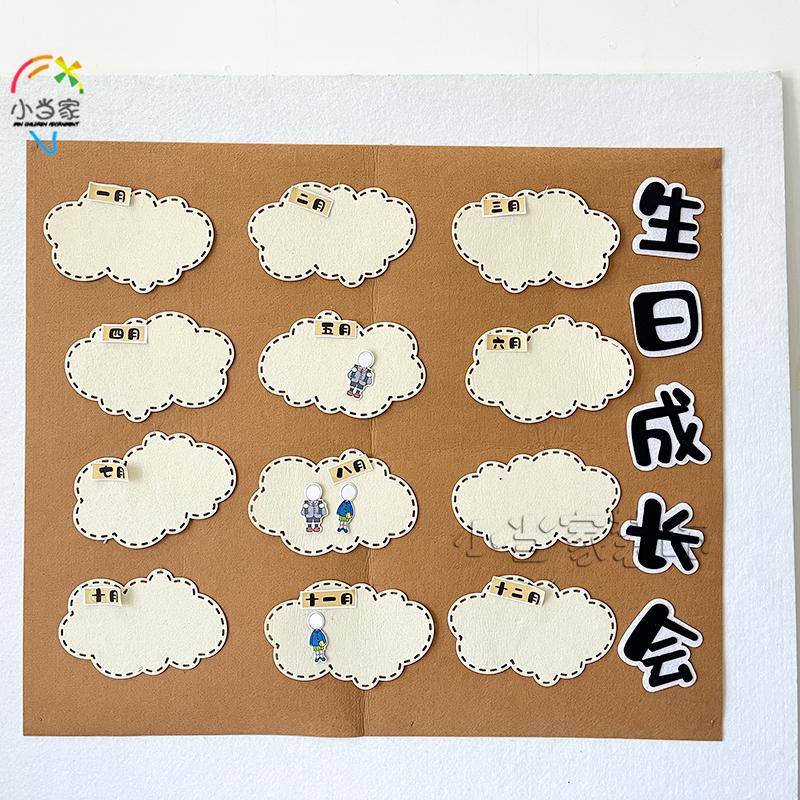 无纺布今天我生日幼儿园学校班级墙贴国布墙面装饰主题墙立体贴画图片