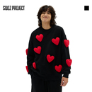 秋冬480G圆领卫衣情侣同款 SQQZ 原创立体塞棉 满身爱心 PROJECT