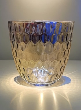 Roupa罗派钢化玻璃杯北欧简约彩色漱口果汁杯喝水杯子家用 300ml