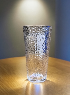 ROUPA罗派大容量玻璃杯水杯果汁杯啤酒杯锤纹杯柠檬杯冷饮杯500ml