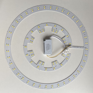 led吸顶灯灯芯灯板吊扇灯圆形替换灯片磁吸灯盘风扇灯三色光源
