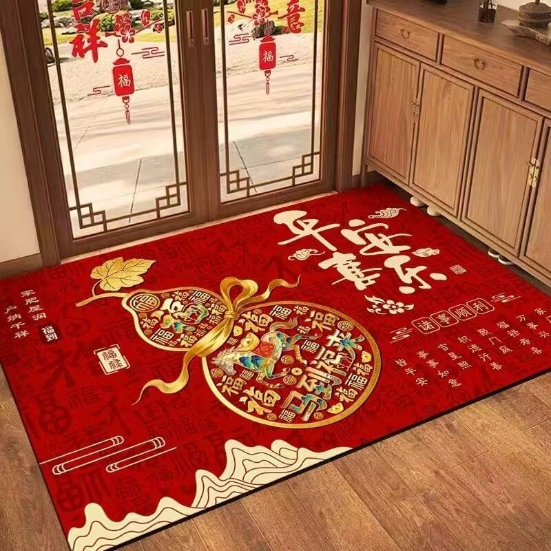 入户门地垫高级感红色乔迁进门门口脚垫新年喜庆防滑免洗玄关地毯,居家布艺,入户地垫,淘宝优惠券,粉丝福利购,淘宝优惠卷