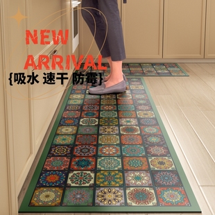 耐脏防水专用加厚垫 硅藻泥家用厨房地垫防滑防油可擦免洗地毯新款